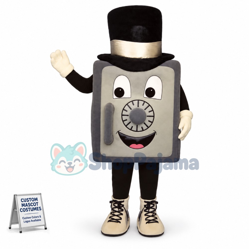 The Safe With Top Hat Mascot Costume