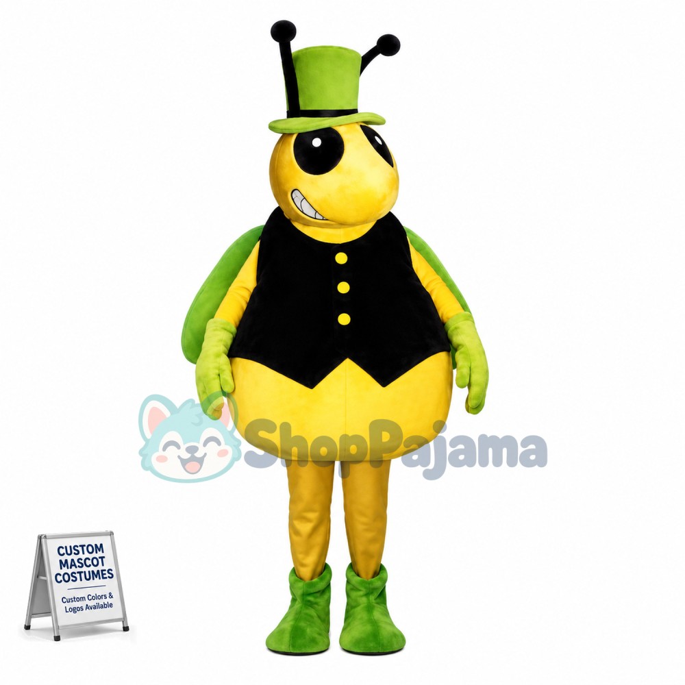 The Angry Bee In Vest Mascot Costume