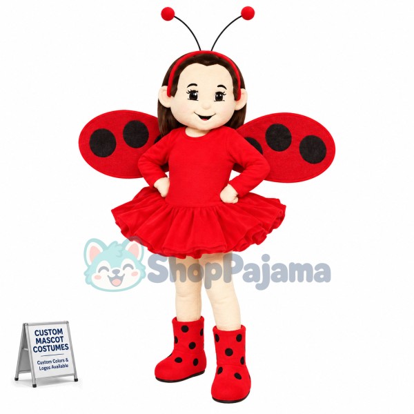 Beautiful Little Girl Wearing Butterfly Wings Mascot Costume