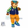 Bear Wearing Full Set of Work Uniforms Mascot Costume