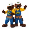 Architect Beaver Couple Mascot Costume