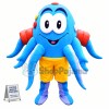 Blue Sea Octopus In Shorts Mascot Costume