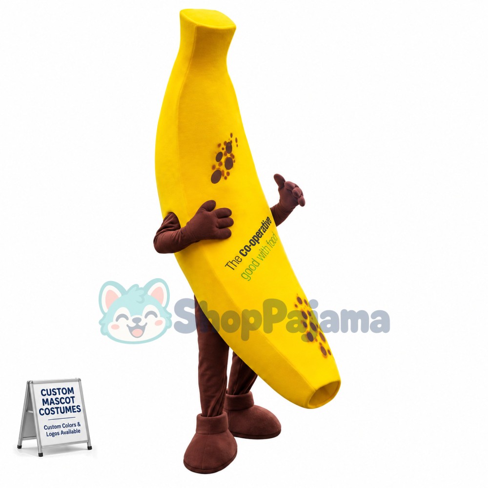 Banana With Dark Spots Mascot Costume