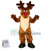 Warm Christmas Elk With Red Nose Mascot Costume