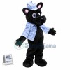 Black Dog In Detective Clothes Mascot Costume