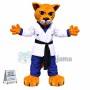 Taekwondo Coach Tiger Mascot Costume