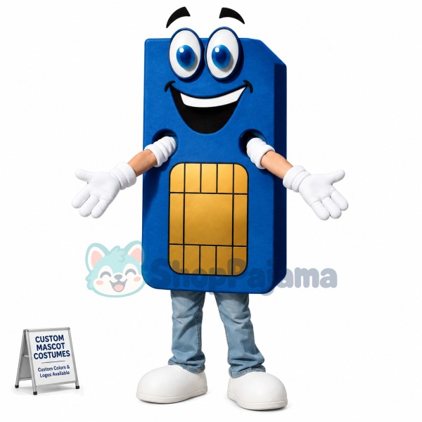 Blue Cartoon Hard Disk Mascot Costume