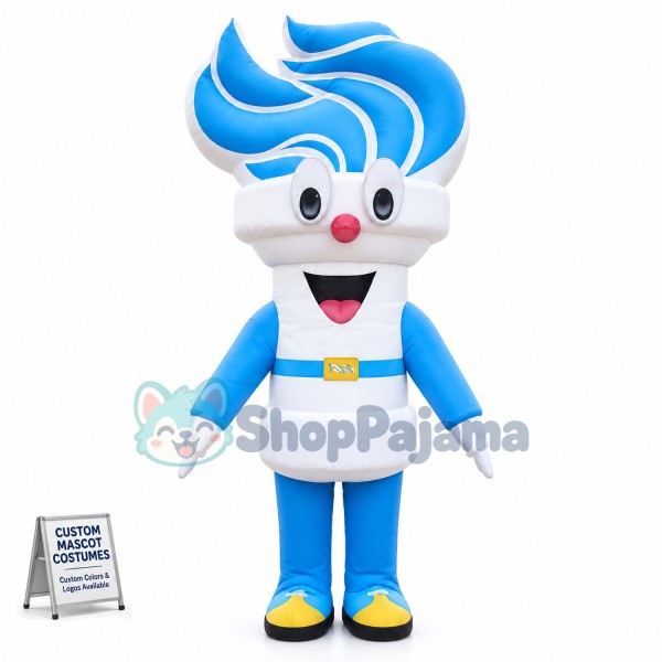 Inflatable Blue Torch Mascot Costume