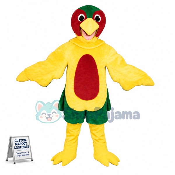 Bright Colored Chicken Mascot Costume