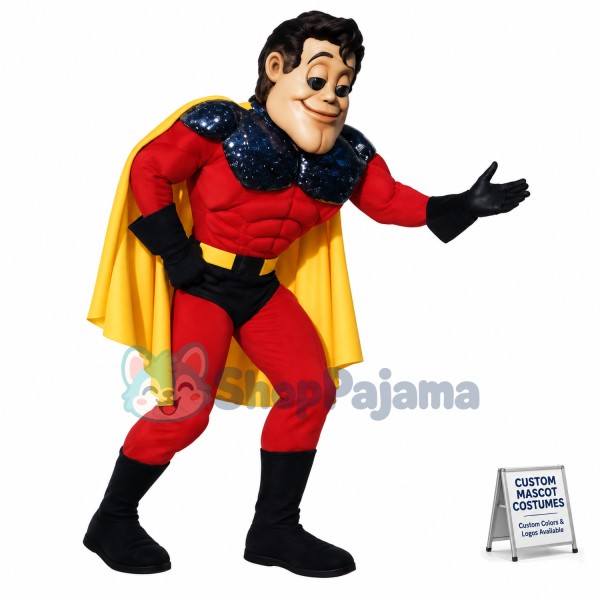 Righteous Muscular Superman Mascot Costume