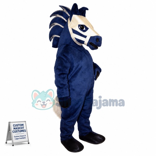 The Invincible Blue War Horse Mascot Costume