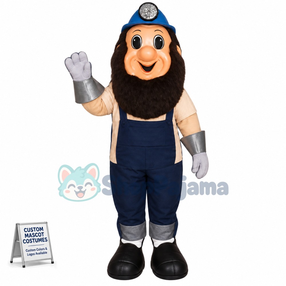 Elder Bearded Miner Mascot Costume