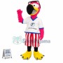 Big Eyes Pink Parrot of Club Mascot Costume