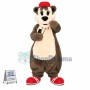 Referee Bear With Whistle Mascot Costume