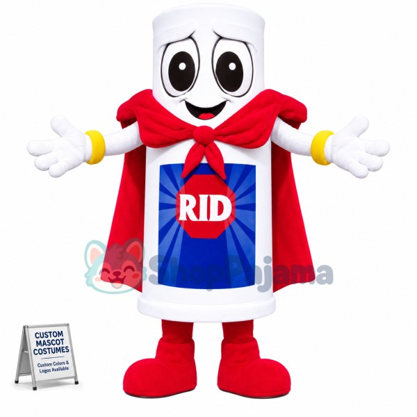 Cleaning Guard With Cloak Mascot Costume