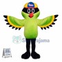 Kingfisher Wearing Cap Mascot Costume