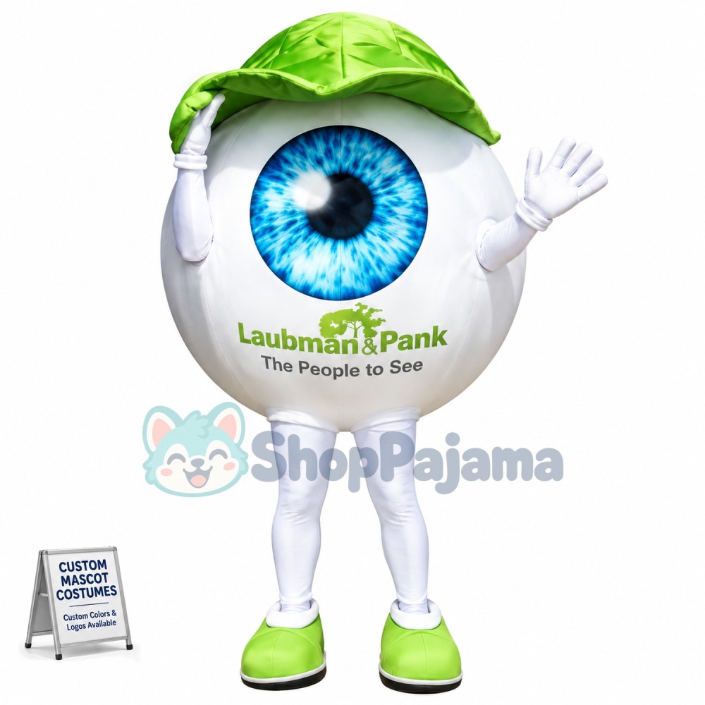 Eyeball With Aqua Blue Pupil Mascot Costume