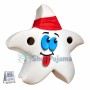 Breathable White Cartoon Star Mascot Costume