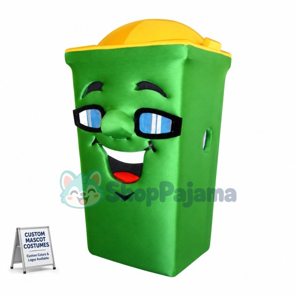Classified Green Trash Can Mascot Costume