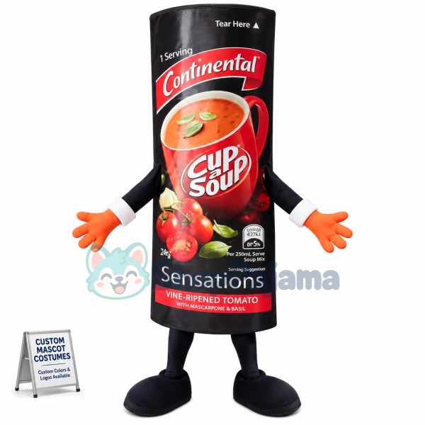 Bag of Tomato Cream Soup Mascot Costume