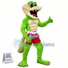 Fighter Green Muscle Snake Mascot Costume