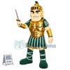 Valorous Warrior In Golden Armor Mascot Costume