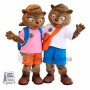 Student Squirrel Carrying School Bag Mascot Costume