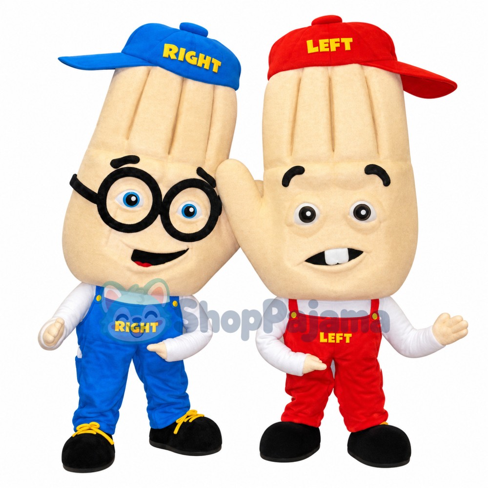 Adult Cartoon Left And Right Palm Mascot Costume