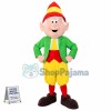 White-haired Elf In Green Suit Mascot Costume