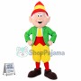 White-haired Elf In Green Suit Mascot Costume
