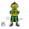 The Boy In Superhero Suit Mascot Costume