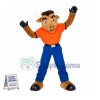 Athlete Bull Wearing Nose Ring Mascot Costume