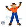 Athlete Bull Wearing Nose Ring Mascot Costume
