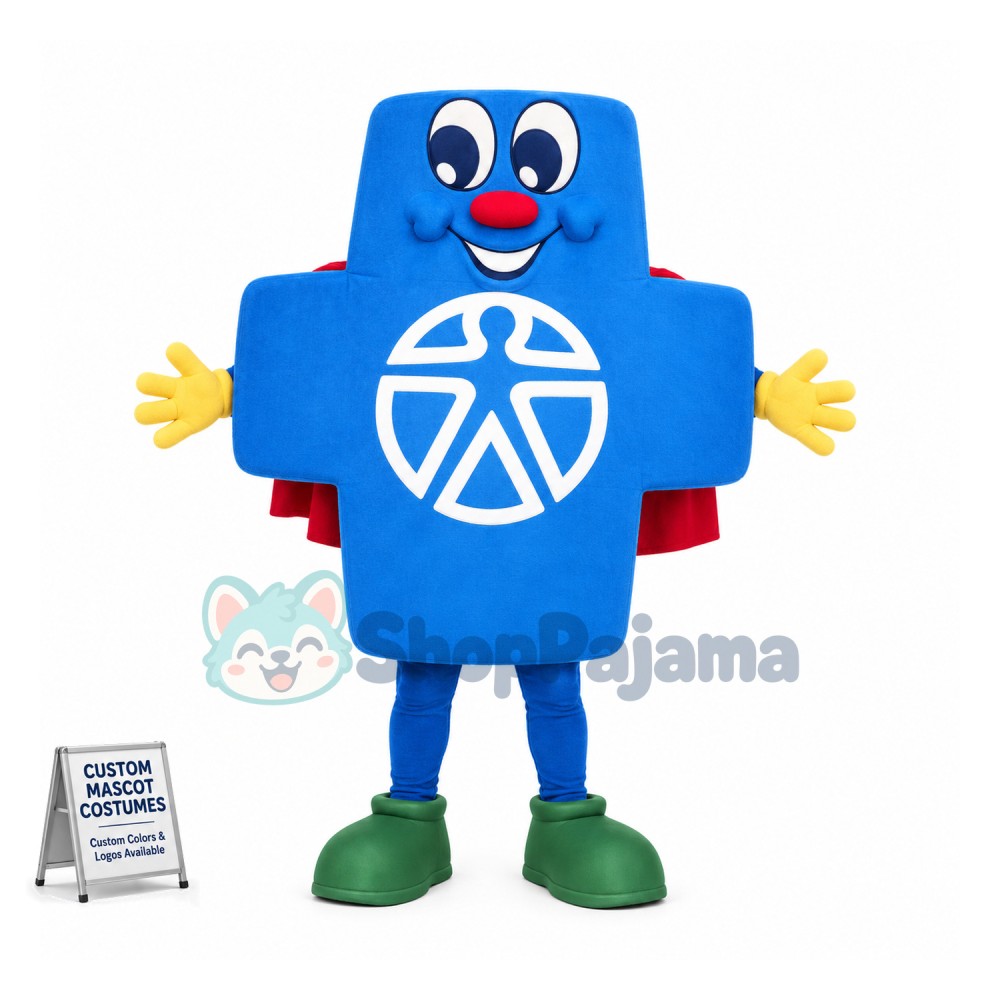Blue Balance Board Mascot Costume