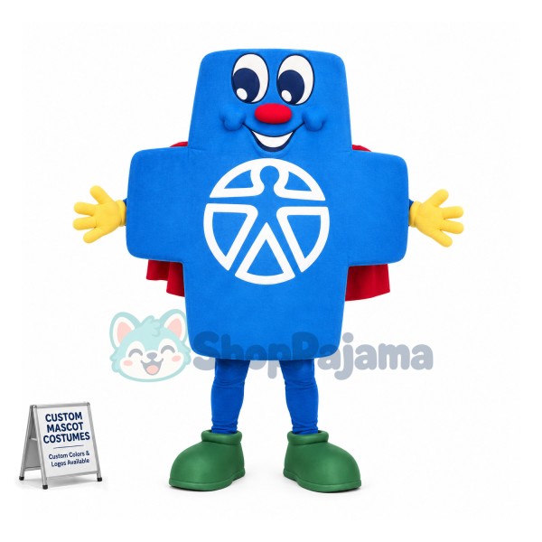Blue Balance Board Mascot Costume