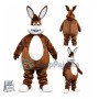 Brown Bunny With Big Belly Mascot Costume