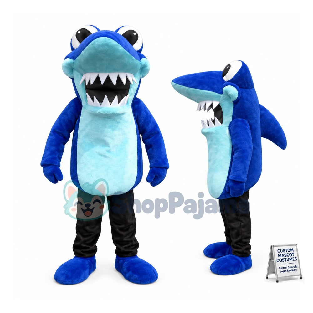 Adult Funny Cartoon Shark Mascot Costume