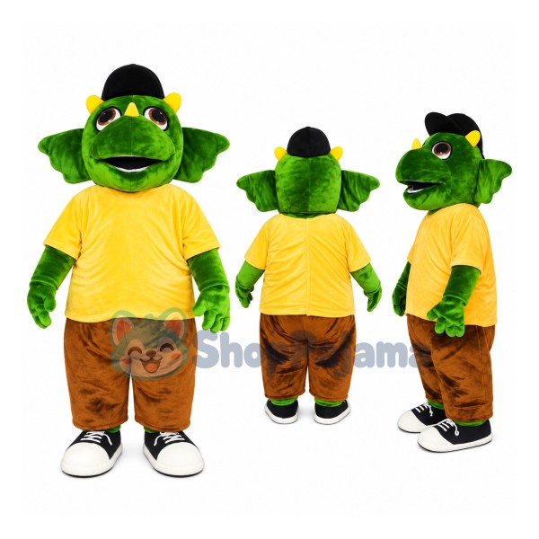 Naive Green Little Triceratops Mascot Costume