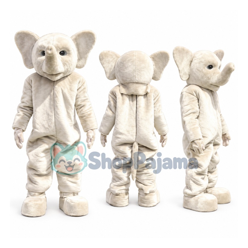 Adult Gray Elephant Mascot Costume