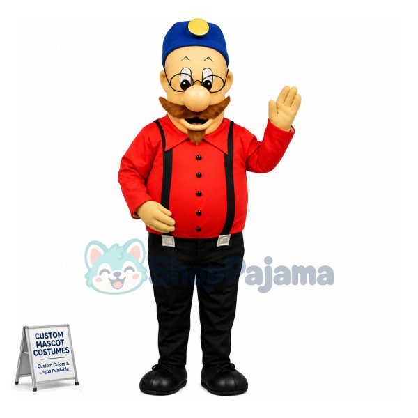 Careful Bearded Appraiser Mascot Costume
