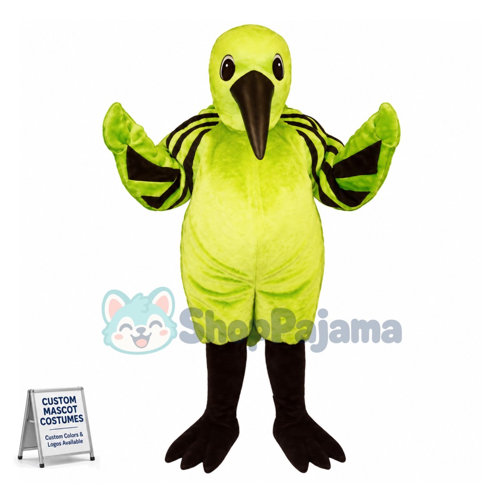 Professional Striped Kingfisher Mascot Costume
