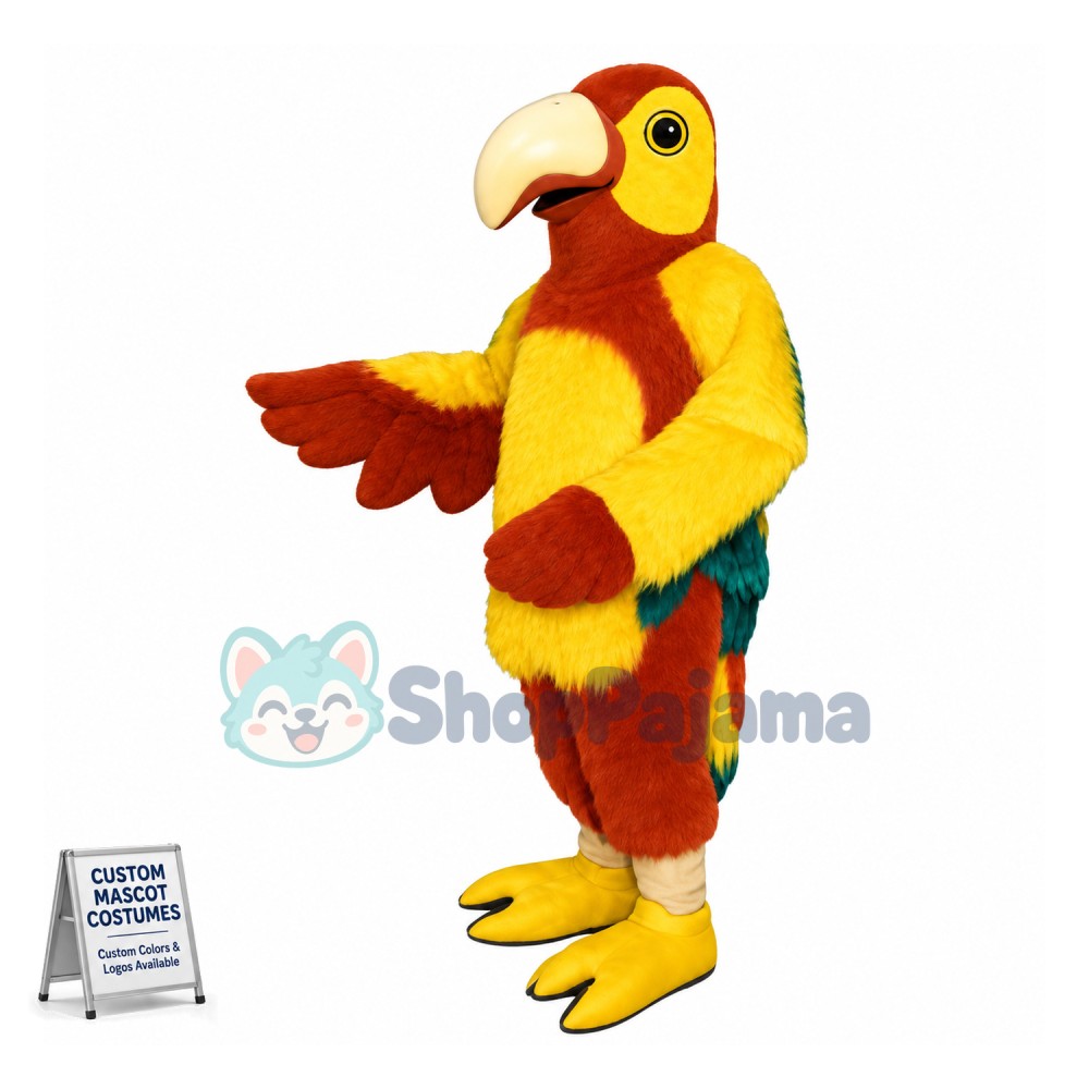 Colorful Woodpecker With Soft Belly Mascot Costume