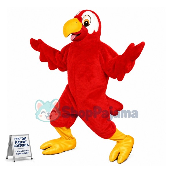 Delightful Red Roadrunner Mascot Costume