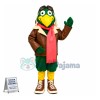 The Warm Green Bird Pilot Mascot Costume