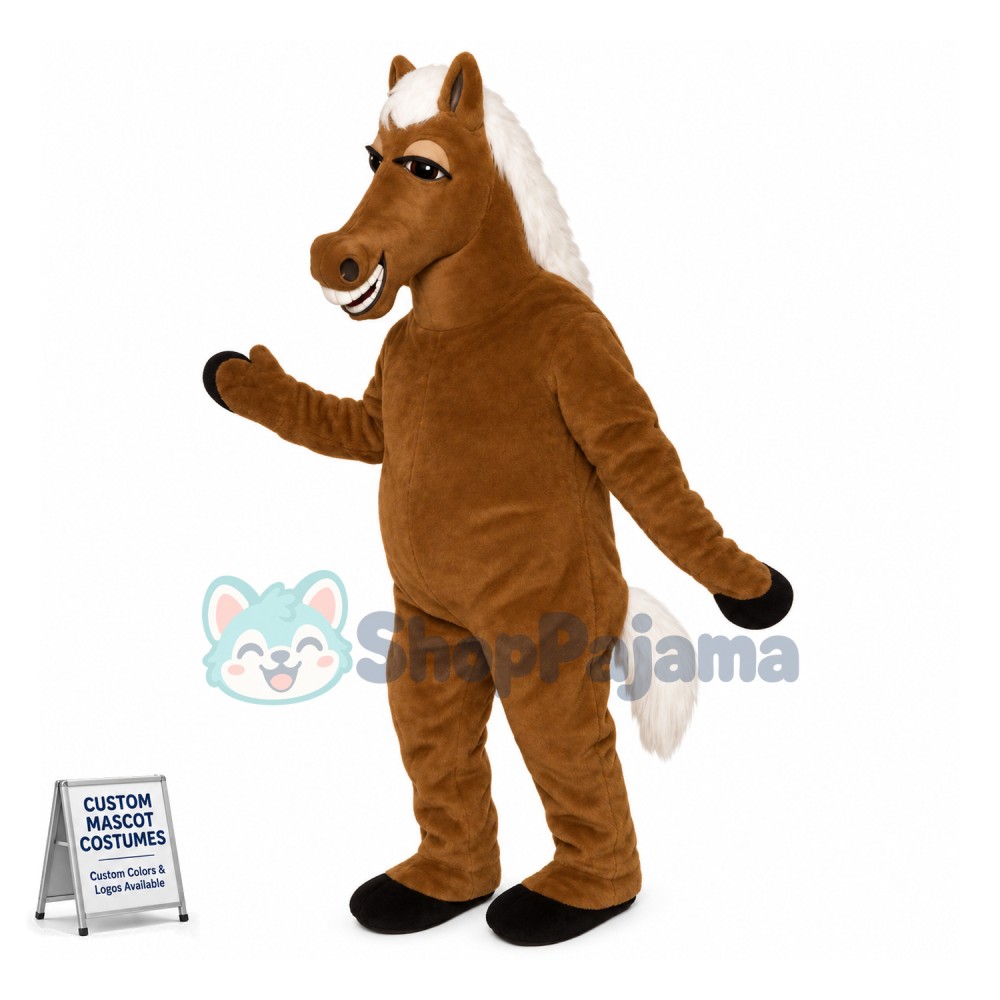 Brown Horse Mascot Costume for Adult
