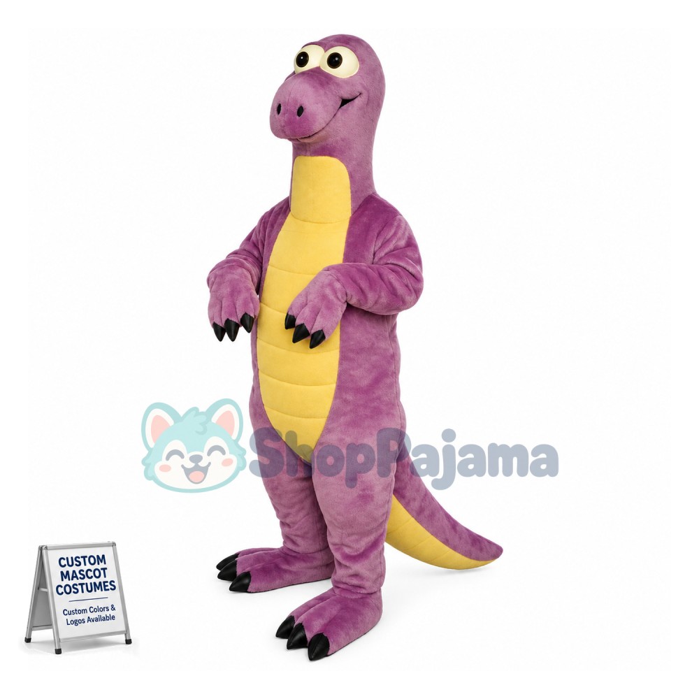 Active Long Neck Dinosaur Mascot Costume