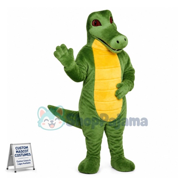 The Strange Crocodile With Red Eyes Mascot Costume