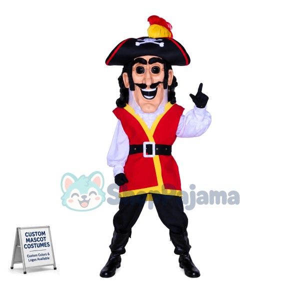 Witty Pirate Captain Mascot Costume