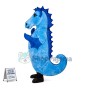 Blue Seahorse Mascot Costume for Adult