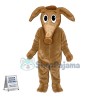 Surprised Little Brown Elephant Mascot Costume